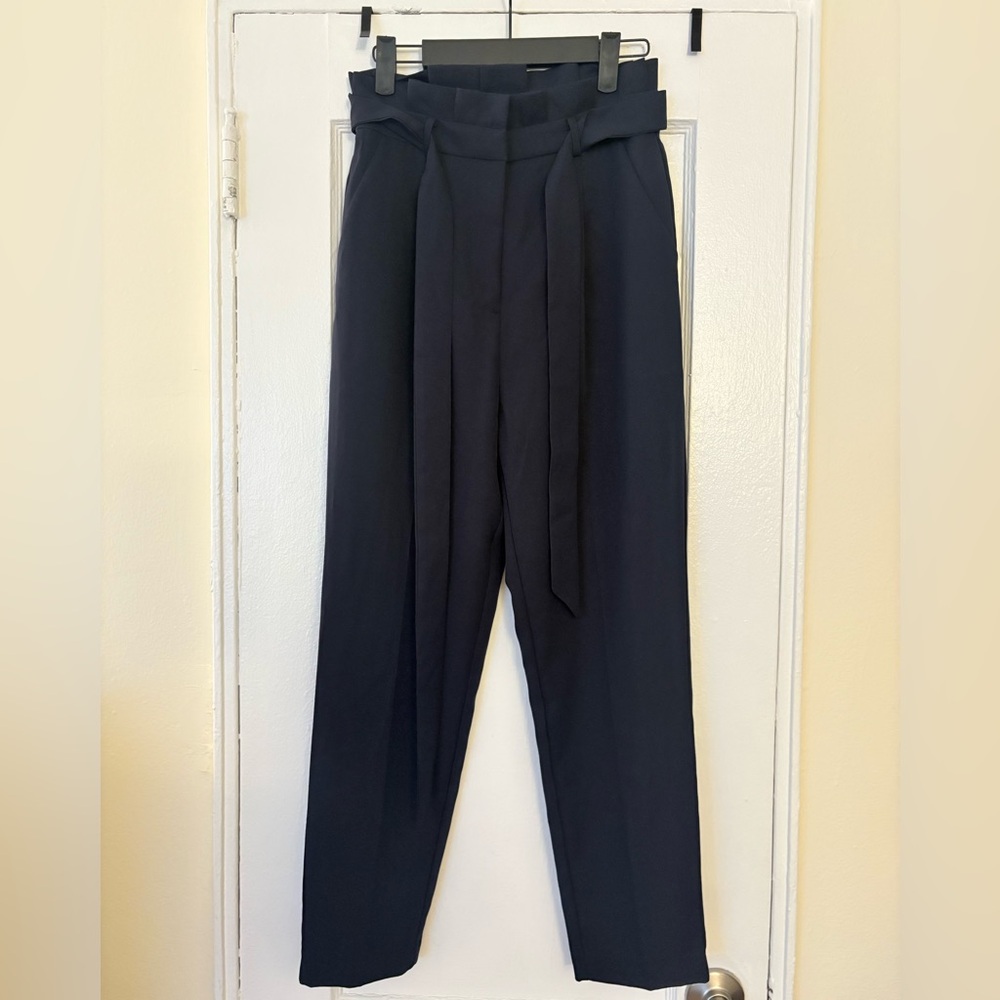 Lulus “With Confidence Navy Blue Paper Bag Waist Pants”